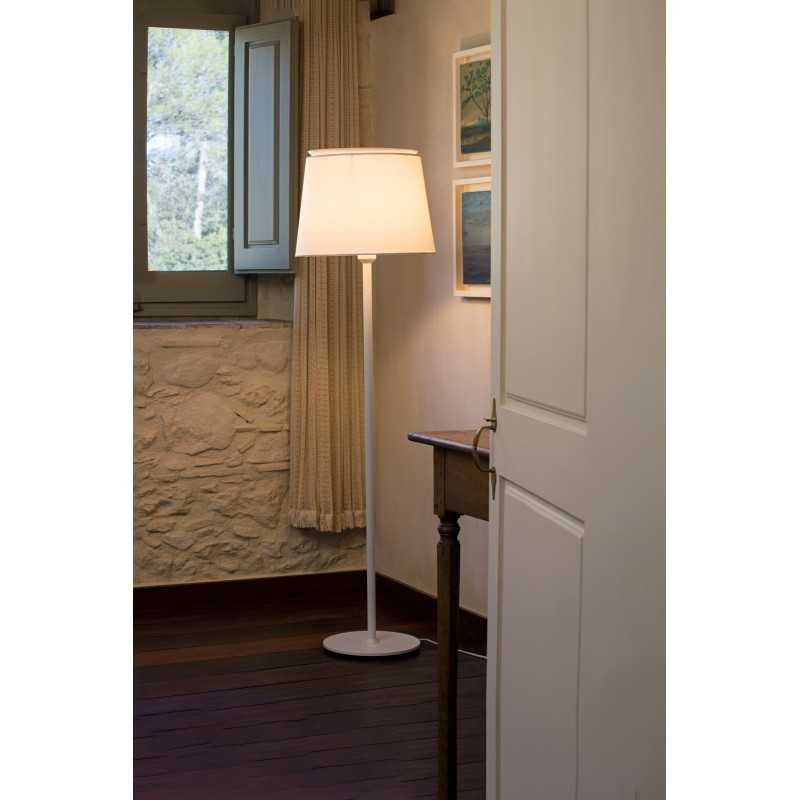 Lampe de sol en acier E27 blanc mat VAILHAN