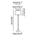 Lampe de sol en acier E27 noir mat BROMME