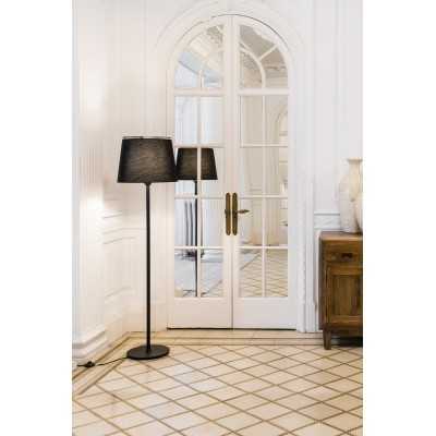 Lampe de sol en acier E27 noir mat BROMME