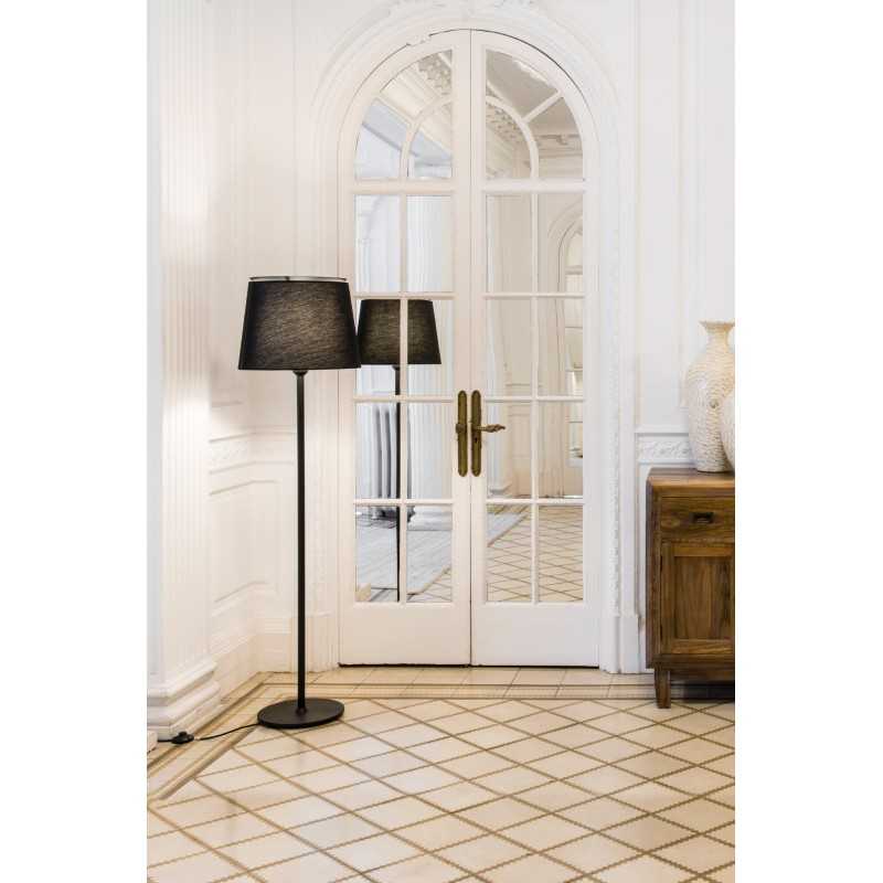 Lampe de sol en acier E27 noir mat BROMME