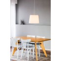 Lampe de plafond en acier E27 blanc PORNIC