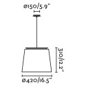 Lampe de plafond en acier E27 noir LE GUE