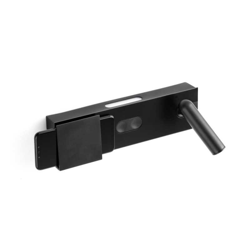 Lampe murale en aluminium LED intégré noir PRADONS