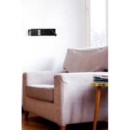 Lampe murale en aluminium LED intégré noir PRADONS