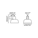 Lampe murale en aluminium E27 noir BEUGNY