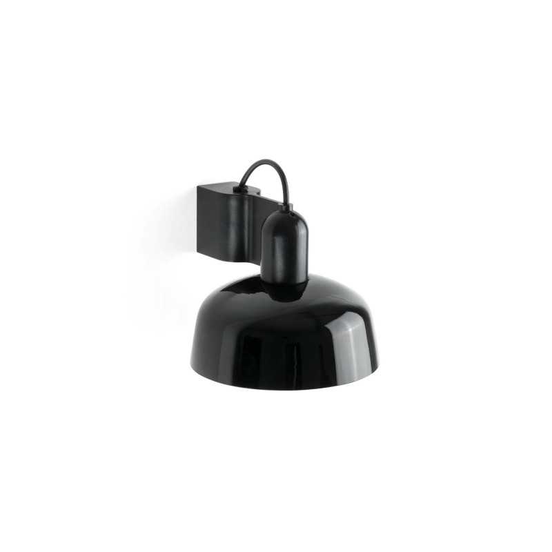 Lampe murale en aluminium E27 noir FLABAS