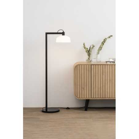 Lampe de sol en acier E27 noir PARCOUL