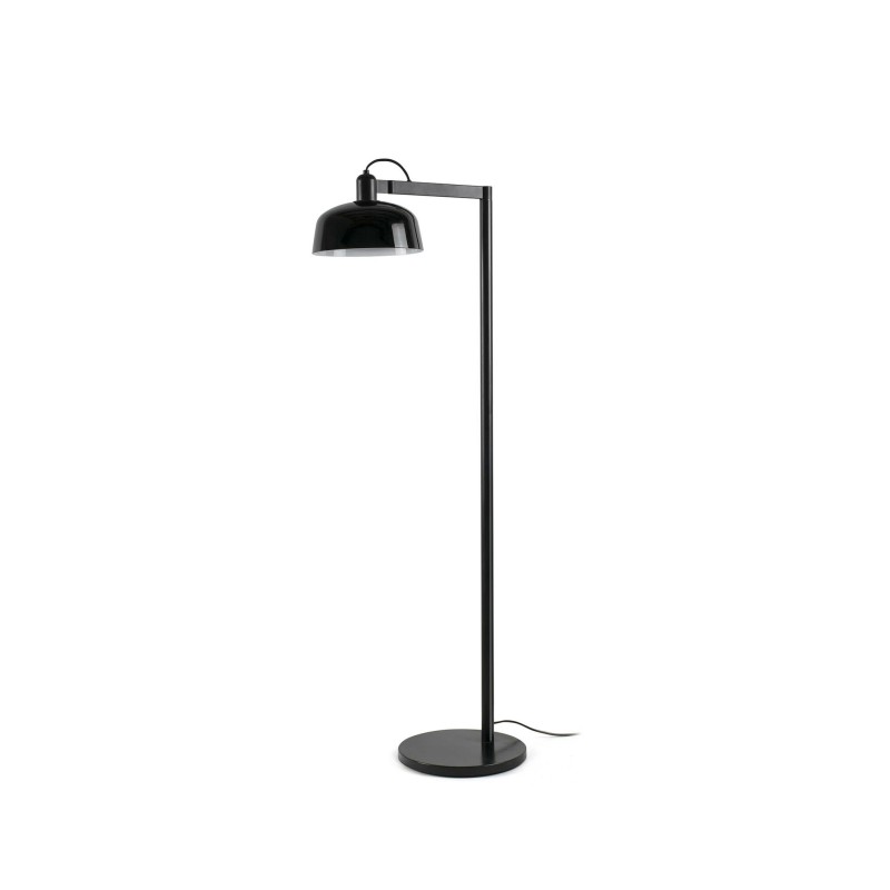 Lampe de sol en acier E27 noir PLAGNES