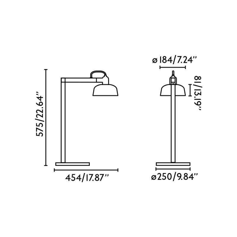 Lampe de table en acier E27 noir ASNOIS