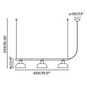 Lampe de plafond en acier E27 noir BENNAC