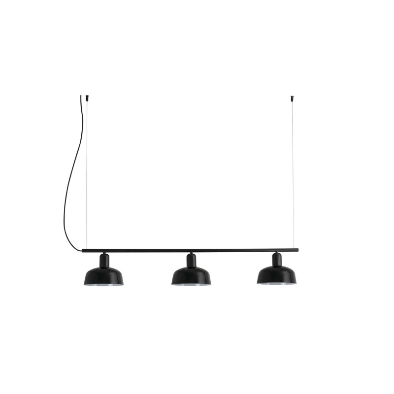 Lampe de plafond en acier E27 noir FONTAN
