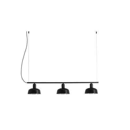 Lampe de plafond en acier E27 noir FONTAN