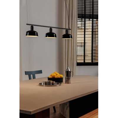 Lampe de plafond en acier E27 noir FONTAN