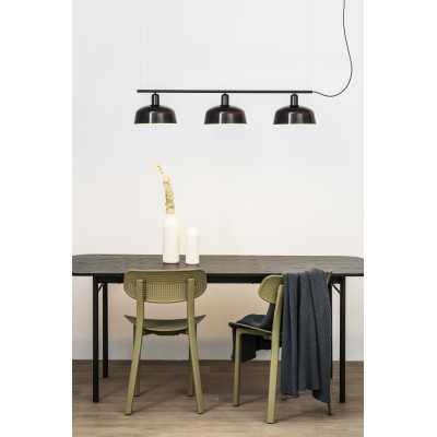 Lampe de plafond en acier E27 noir SALIGNY