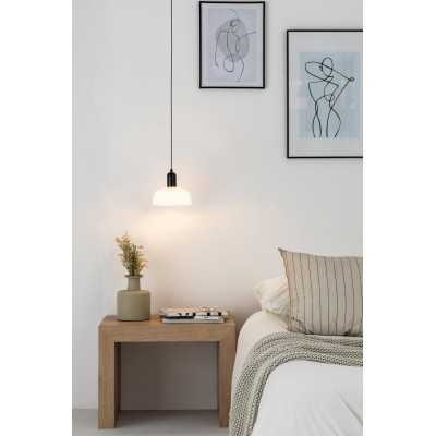 Lampe de plafond en acier E27 noir HACHAN