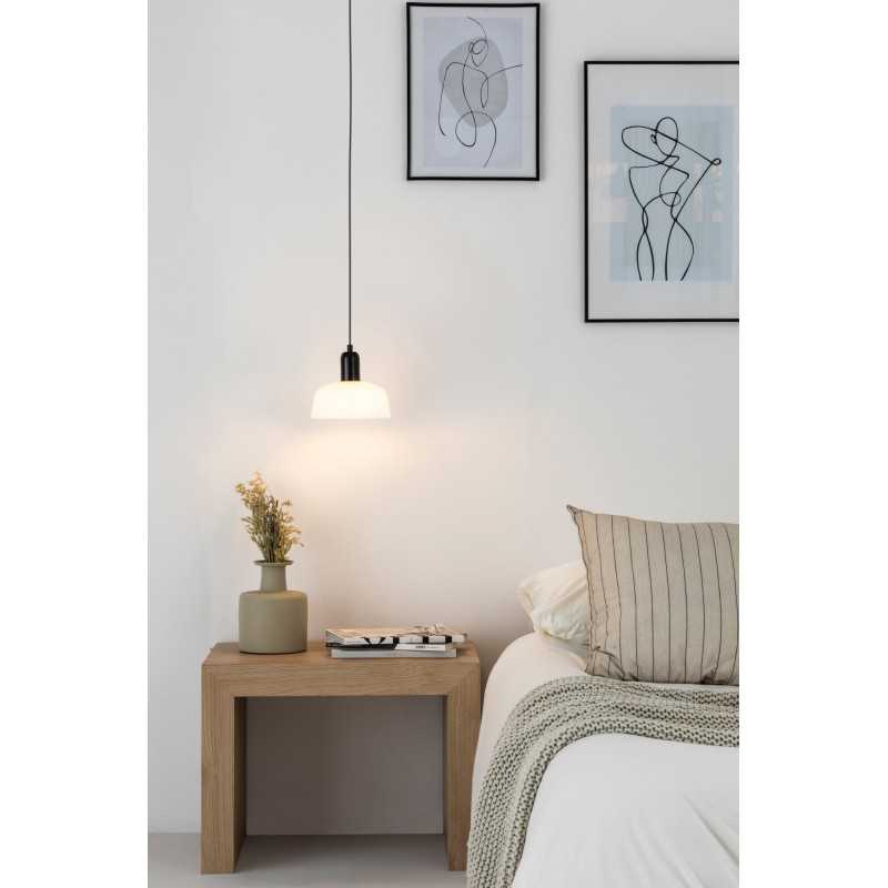 Lampe de plafond en acier E27 noir HACHAN