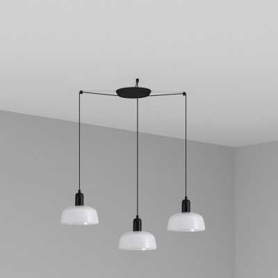 Lampe de plafond en acier E27 noir GRAUZOU