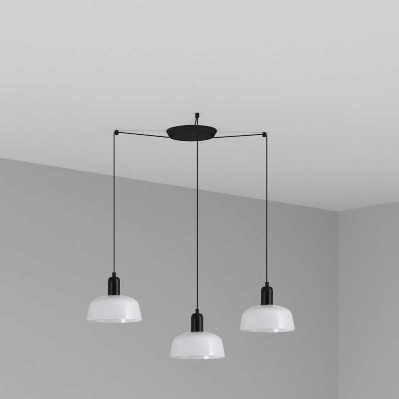 Lampe de plafond en acier E27 noir GRAUZOU