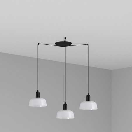 Lampe de plafond en acier E27 noir GRAUZOU