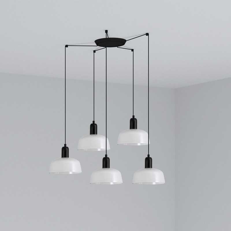 Lampe de plafond en acier E27 noir SANTES