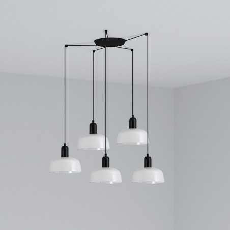 Lampe de plafond en acier E27 noir SANTES