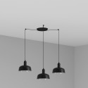 Lampe de plafond en acier E27 noir TRAMOLE