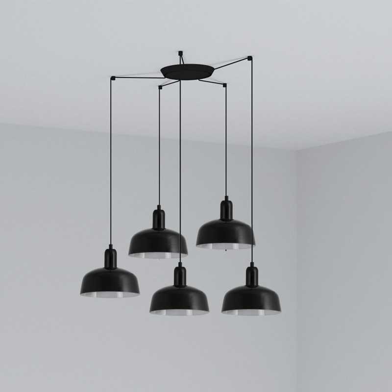 Lampe de plafond en acier E27 noir COUVROT
