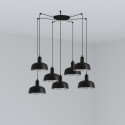 Lampe de plafond en acier E27 noir THEULEY