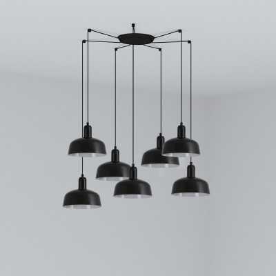 Lampe de plafond en acier E27 noir THEULEY