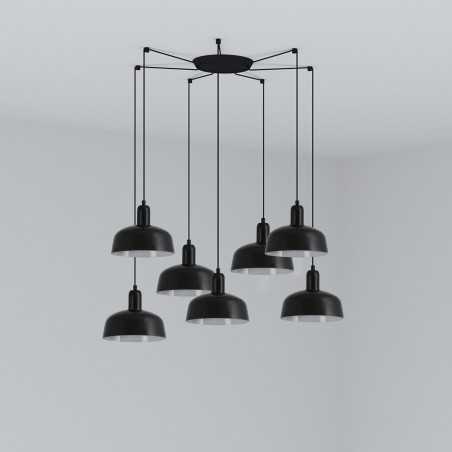 Lampe de plafond en acier E27 noir THEULEY