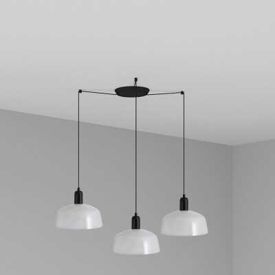 Lampe de plafond en acier E27 noir EPINIAC