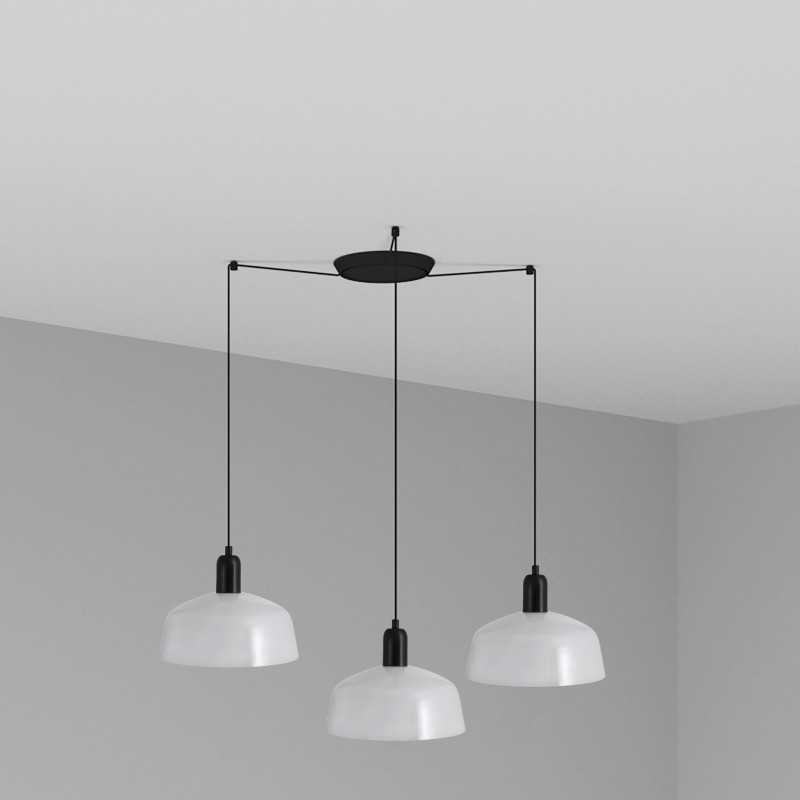 Lampe de plafond en acier E27 noir EPINIAC