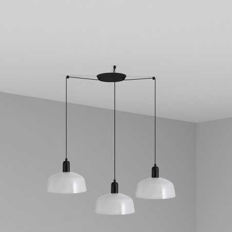 Lampe de plafond en acier E27 noir EPINIAC