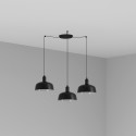 Lampe de plafond en acier E27 noir GOURDAN