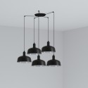 Lampe de plafond en acier E27 noir TALAZAC