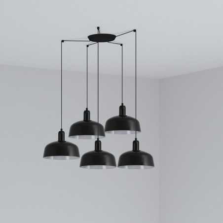 Lampe de plafond en acier E27 noir TALAZAC