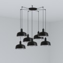 Lampe de plafond en acier E27 noir BRIGNAC