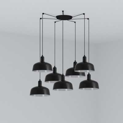 Lampe de plafond en acier E27 noir BRIGNAC