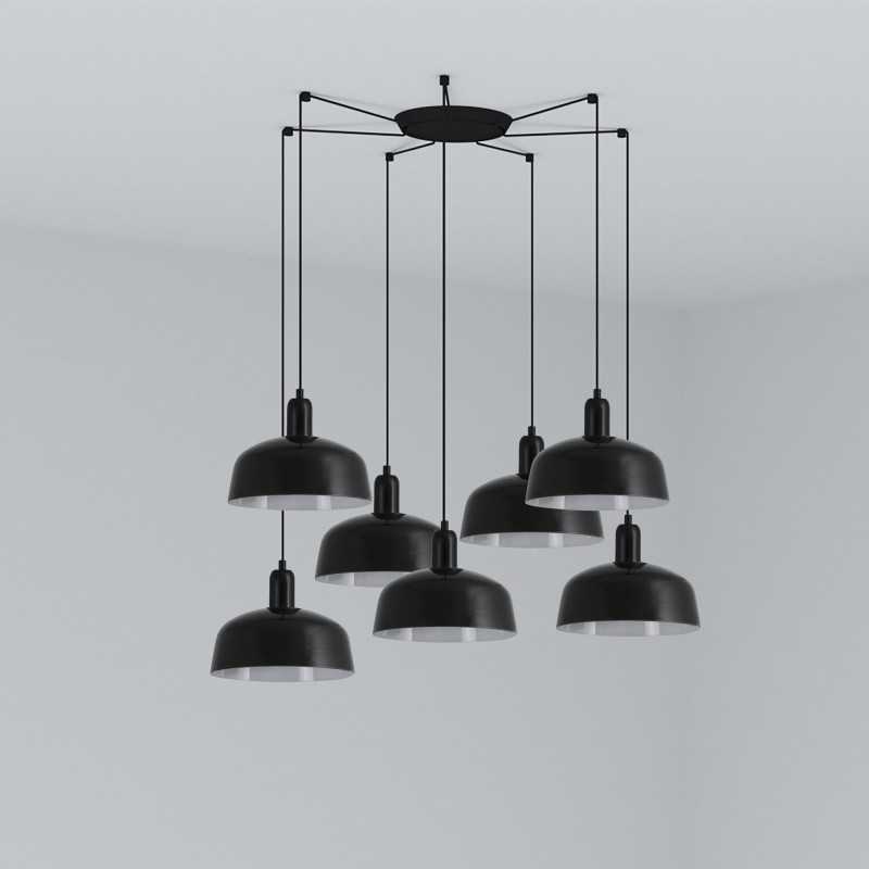 Lampe de plafond en acier E27 noir BRIGNAC