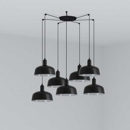 Lampe de plafond en acier E27 noir BRIGNAC