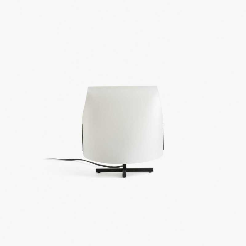 Lampe de table en acier E27 noir SEMIDE