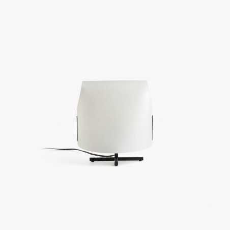 Lampe de table en acier E27 noir SEMIDE