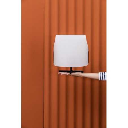 Lampe de table en acier E27 noir SEMIDE