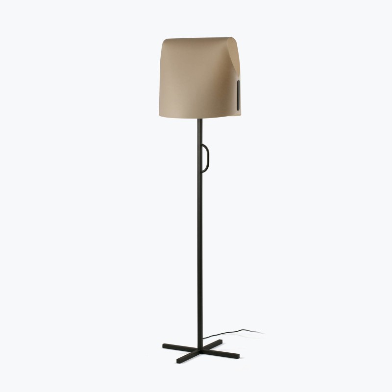 Lampe de sol en acier E27 noir DOUAINS