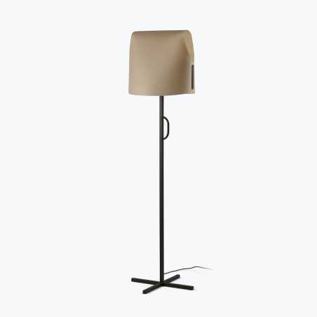 Lampe de sol en acier E27 noir DOUAINS