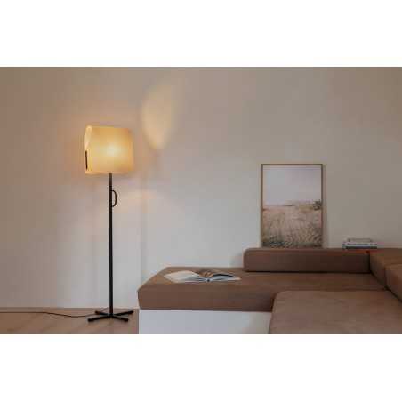 Lampe de sol en acier E27 noir DOUAINS