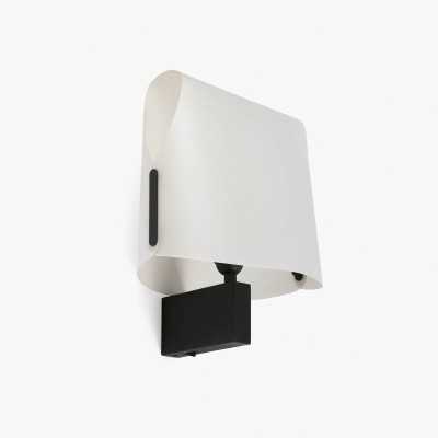 Lampe murale en acier E27 noir MADIERE