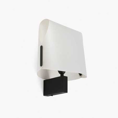 Lampe murale en acier E27 noir MADIERE