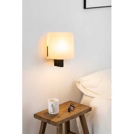 Lampe murale en acier E27 noir MADIERE