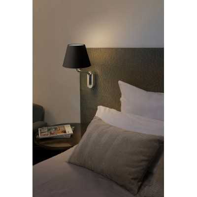 Lampe murale en acier E27 chromé brillant MARSAC